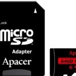 Карта пам’яті Apacer microSDXC 64GB UHS-I U1 Class 10 (AP64GMCSX10U5-R) + SD адаптер