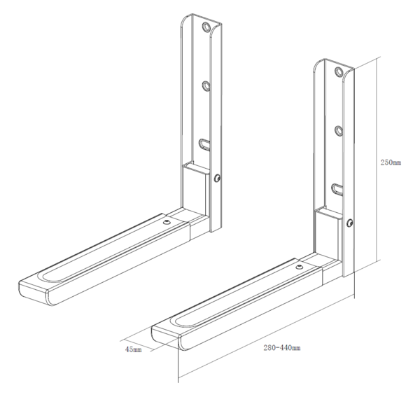 Кронштейн настінний X-Digital MW2080 White