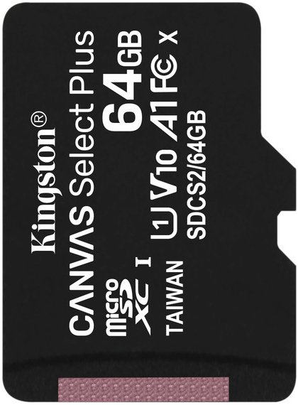 Карта пам’яті Kingston microSDXC 64Gb Canvas Select+ A1 (R100/W10)