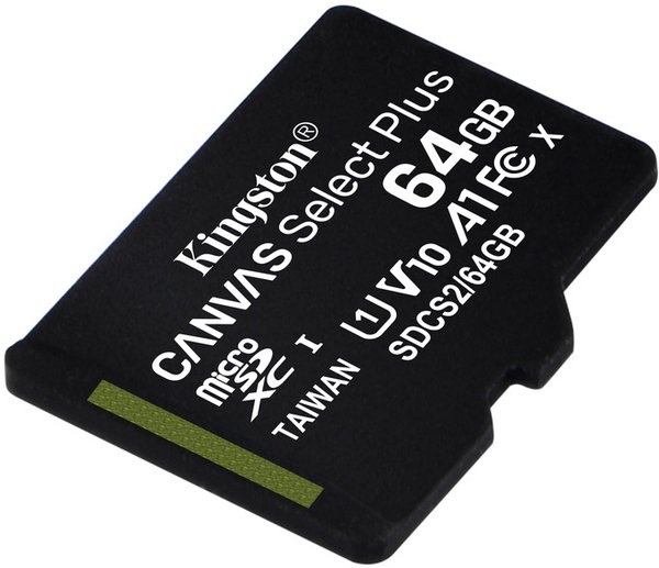 Карта пам’яті Kingston microSDXC 64Gb Canvas Select+ A1 (R100/W10)