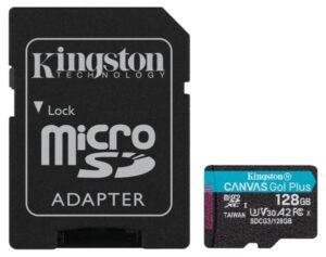 Карта пам’яті Kingston microSDXC 128GB Canvas Go+ U3 V30 (SDCG3/128GB) + Адаптер