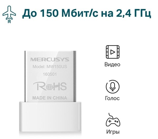 Мережева карта Wi-Fi Mercusys MW150US