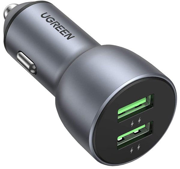 Автомобільний зарядний пристрій Ugreen CD213 36W 2xUSB QC 3.0 3A Car Charger (Dark Blue)