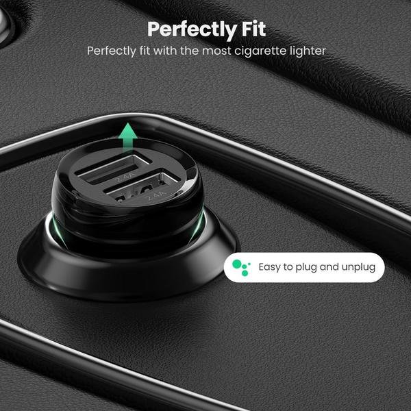 Автомобільний зарядний пристрій Ugreen ED018 24W 2xUSB Car Charger (Black)