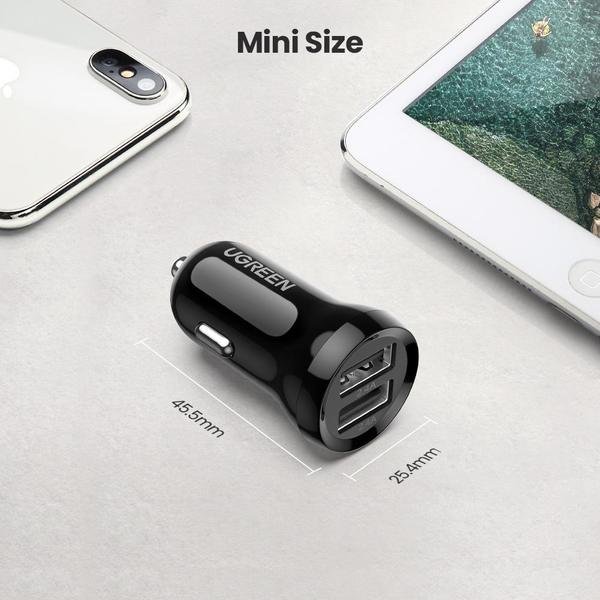 Автомобільний зарядний пристрій Ugreen ED018 24W 2xUSB Car Charger (Black)