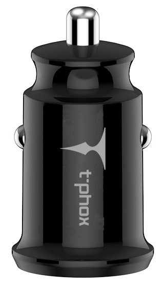 Автомобільний зарядний пристрій T-PHOX Charger Set 2.4A Dual+MicroUSB cable 1.2m (Black)