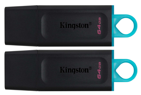 USB флеш накопичувач Kingston 2x64GB DT Exodia Black+Blue USB 3.2 (DTX/64GB-2P)