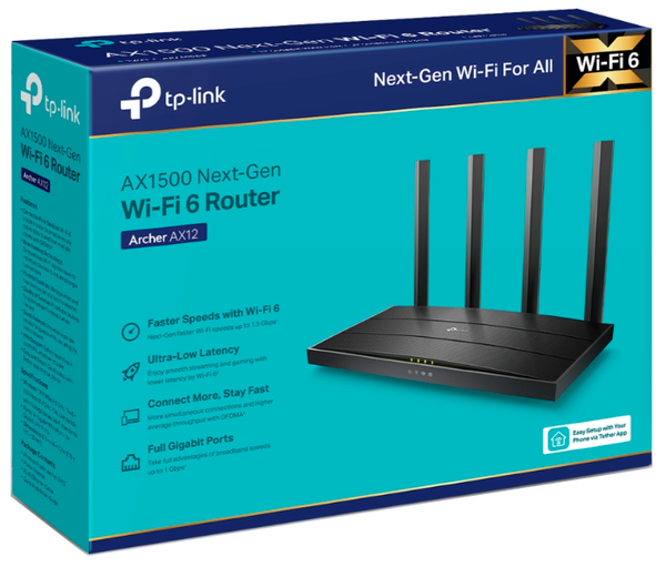 Бездротовий маршрутизатор TP-Link Archer AX12 AX1500