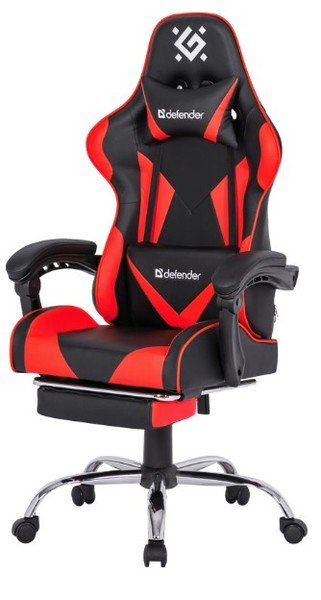 Крісло Defender Pilot Black/Red (64354)