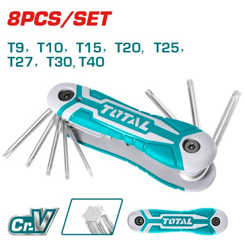 Набір ключів Torx TOTAL THT1061846, T9-T40 8шт