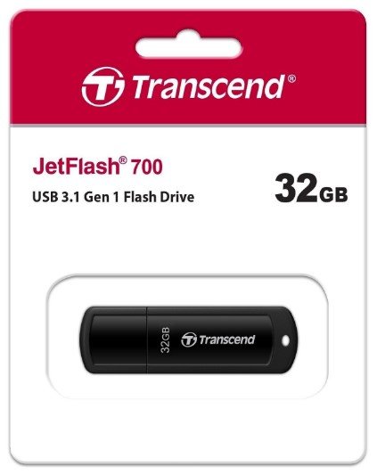 Flash Drive Transcend JetFlash 700 32 GB USB 3.1 Black (TS32GJF700)