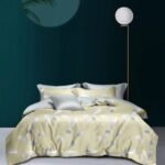 Комплект постільної білизни Soho Євро Memoria 200х230 см Leaves YellowGrey