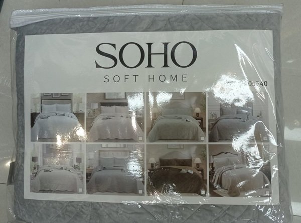 Покривало Soho 220×240 см VELVET Vip Venzel Gray