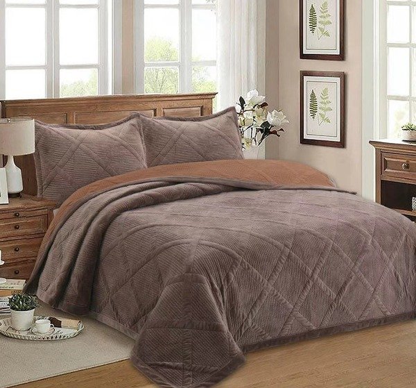 Покривало Soho 200х230 см Velur Cinnamon