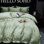 Комплект постільної білизни Soho Євро Boutique 200х230 см Leaves Olive