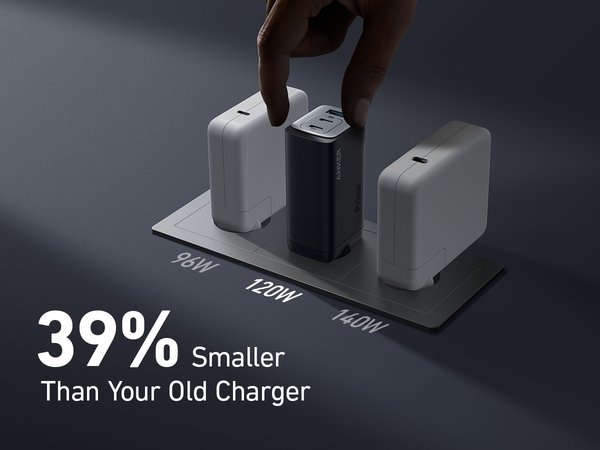 Мережевий зарядний пристрій Anker PowerPort 737 GaNPrime – 120W 2xPD & 1xPIQ PPS/DPDS Black