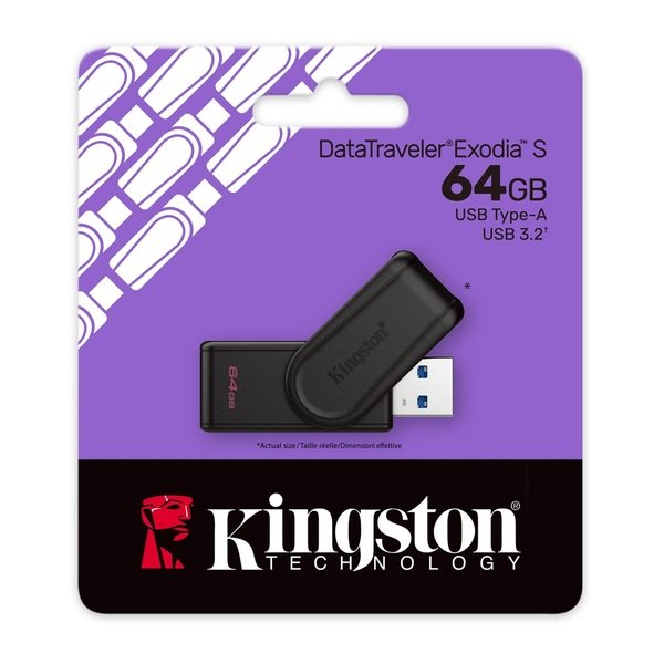 Flash Drive Kingston DTXS 64GB USB 3.2 Gen 1 DataTraveler Exodia S