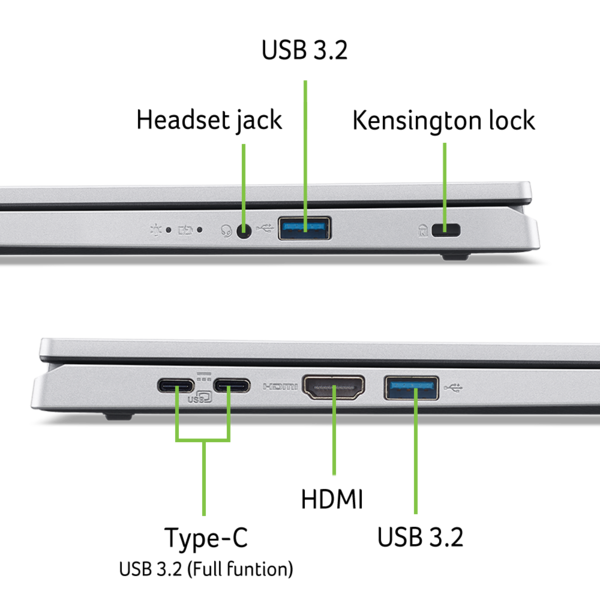 Ноутбук Acer Aspire Go 15 AG15-21P-R9NB (NX.J8TEU.009) Pure Silver