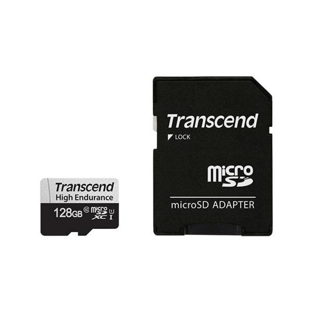 Карта пам’яті Transcend 128GB microSDXC class 10 UHS-I U1 High Endurance (TS128GUSD350V)