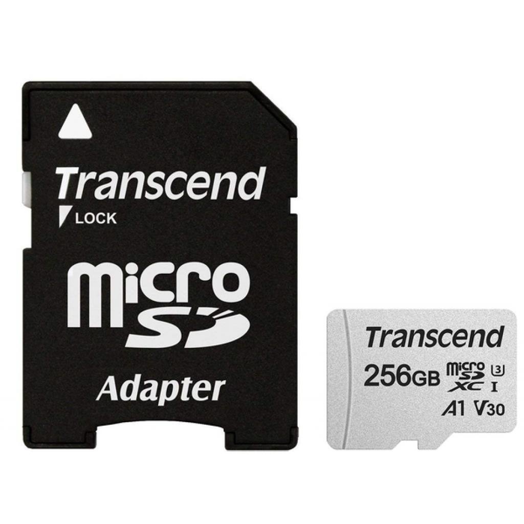 Карта пам’яті Transcend microSDXC 256GB UHS-I U3 (TS256GUSD300S-A) + SD адаптер