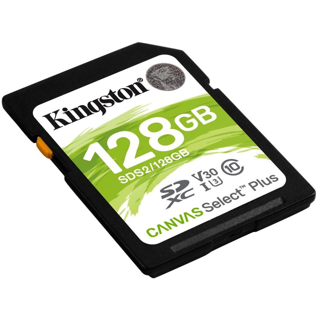 Карта пам’яті Kingston 128GB SDXC class 10 UHS-I U3 Canvas Select Plus (SDS2/128GB)