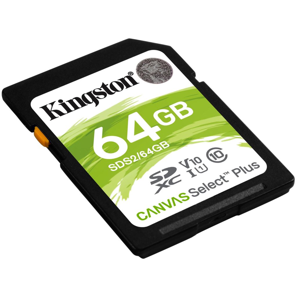 Карта пам’яті Kingston 64GB SDXC class 10 UHS-I U3 Canvas Select Plus (SDS2/64GB)