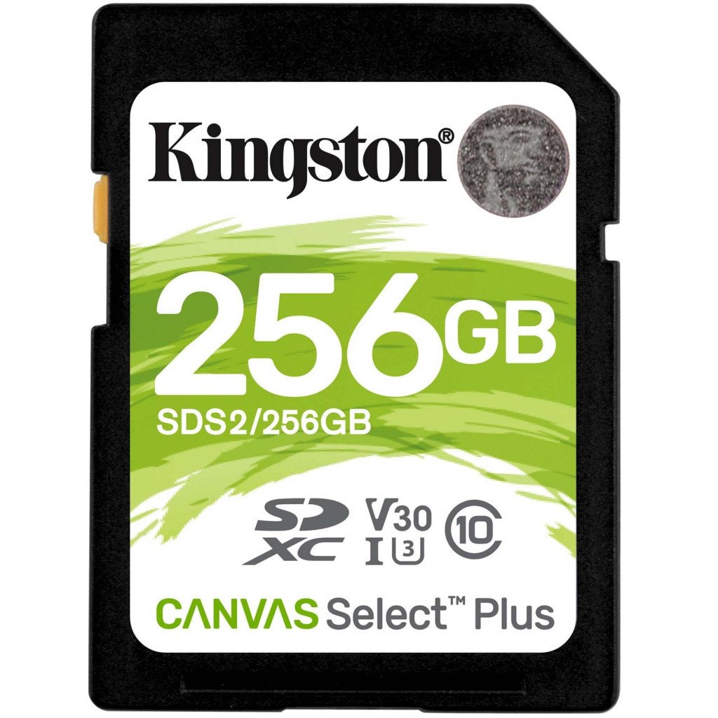 Карта пам’яті Kingston 256GB SDXC class 10 UHS-I U3 Canvas Select Plus (SDS2/256GB)
