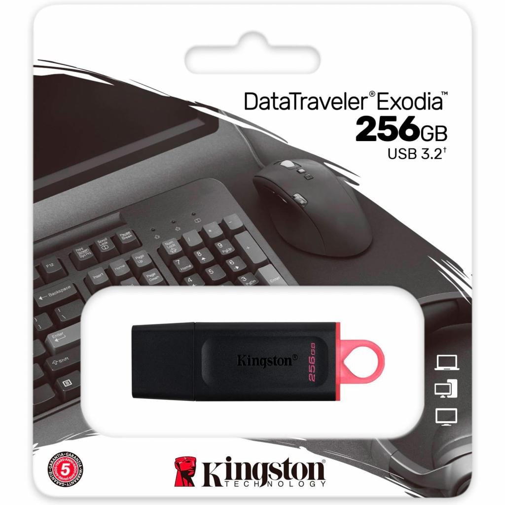 Flash Drives Kingston DataTraveler Exodia 256GB USB 3.2 (DTX/256GB) Black/Pink