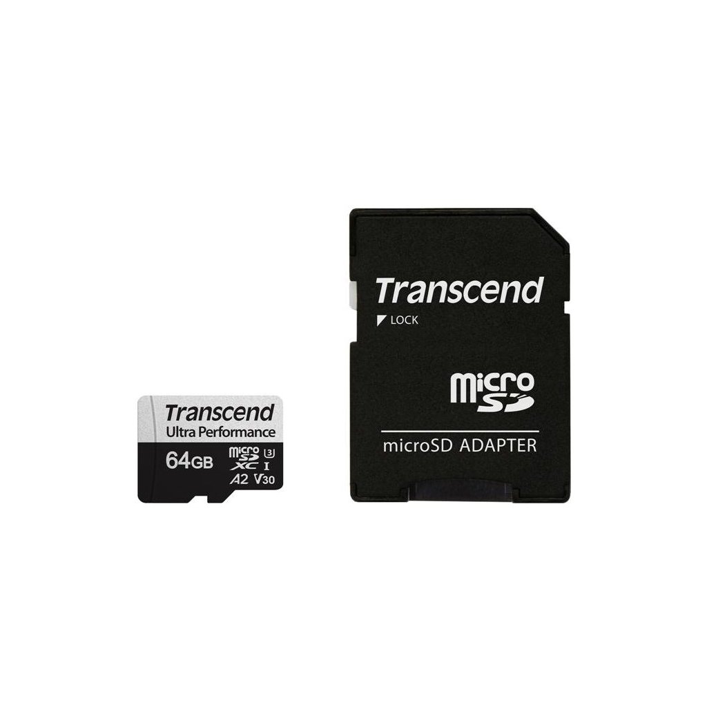 Карта пам’яті Transcend 64GB microSDXC class 10 UHS-I U3 A2 (TS64GUSD340S)