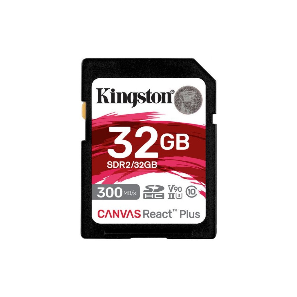 Карта пам’яті Kingston 32GB class 10 UHS-II U3 Canvas React Plus (SDR2/32GB)