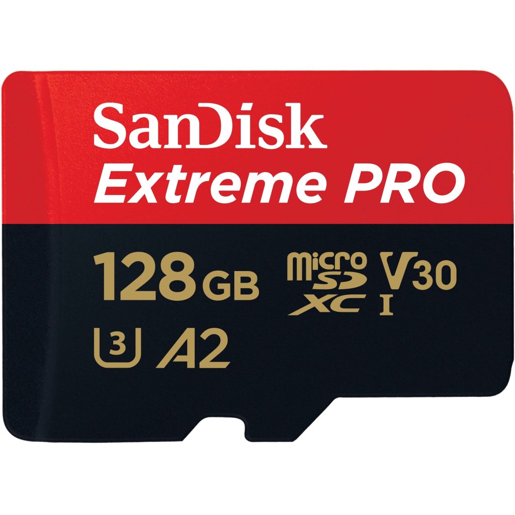 Карта пам’яті SanDisk 128 GB microSDXC UHS-I U3 Extreme Pro+SD Adapter (SDSQXCD-128G-GN6MA)