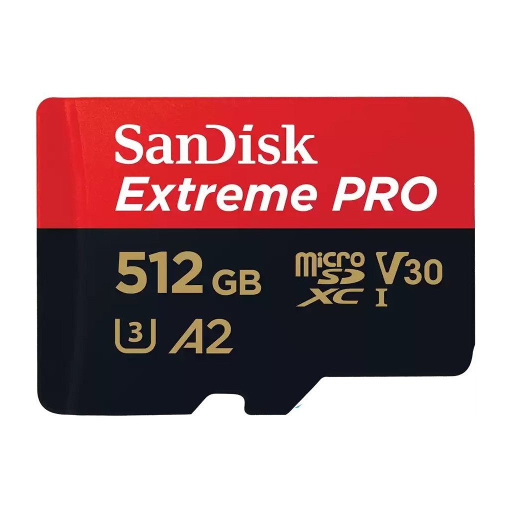 Карта пам’яті SanDisk 512 GB microSDXC UHS-I U3 Extreme Pro+SD Adapter (SDSQXCD-512G-GN6MA)