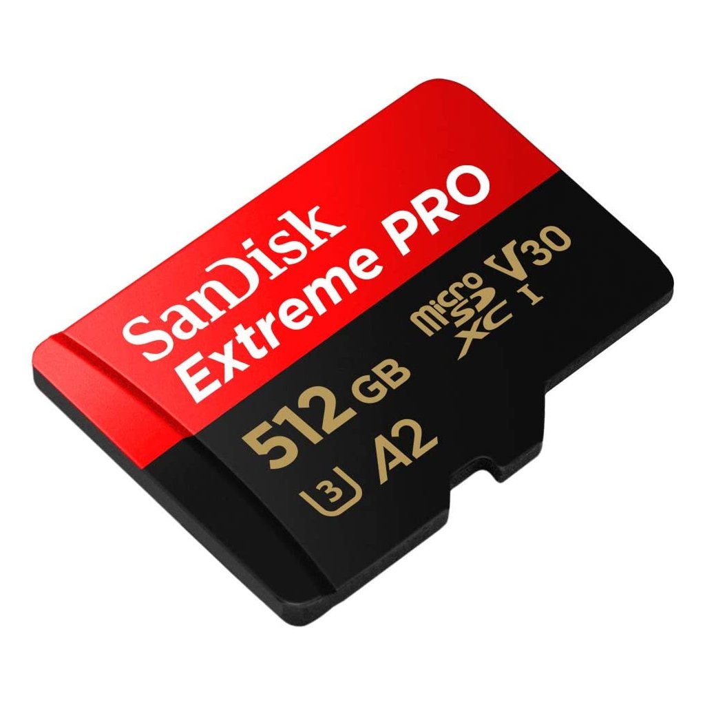 Карта пам’яті SanDisk 512 GB microSDXC UHS-I U3 Extreme Pro+SD Adapter (SDSQXCD-512G-GN6MA)