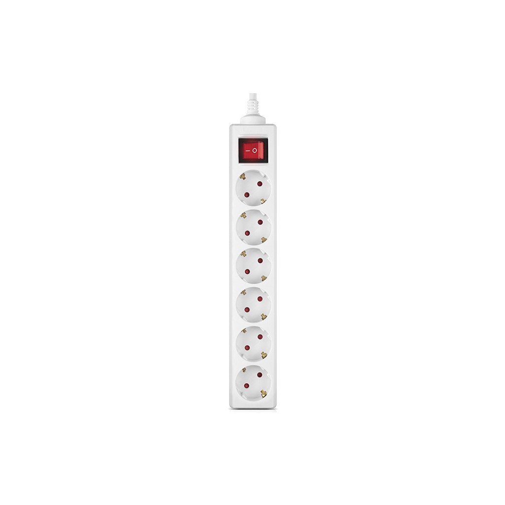 Мережевий фільтр живлення REAL-EL RS-6 Protect M 5m, white (EL122300035)
