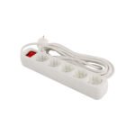 Мережевий фільтр живлення ColorWay CW-PSEA55W, 5 розеток/ 5M white (CW-PSEA55W)