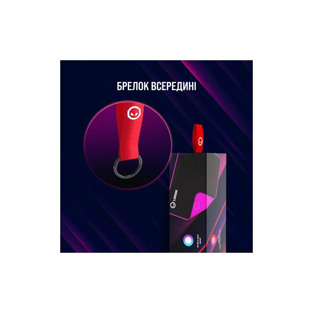 Килимок для мишки Lorgar Main 315 Black/Purple (LRG-GMP315)