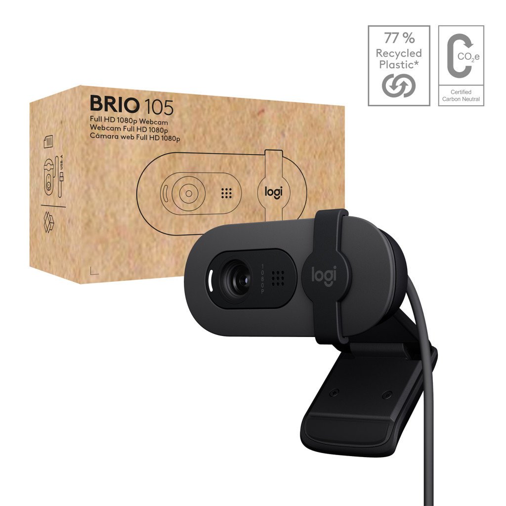 Веб-камера Logitech BRIO 105 FHD GRAPHITE (960-001592)