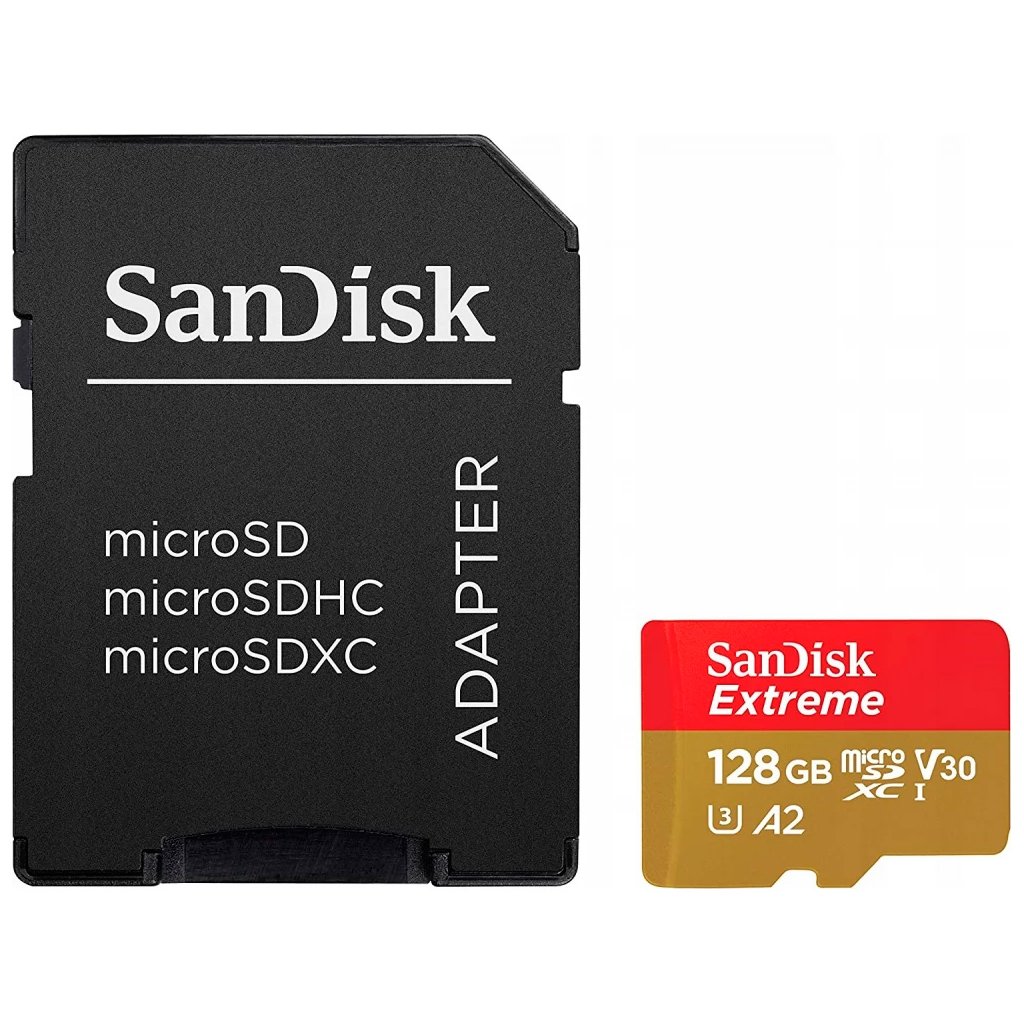 Карта пам’яті SanDisk 128GB microSD class 10 UHS-I Extreme For Action Cams and Dro (SDSQXAA-128G-GN6AA)