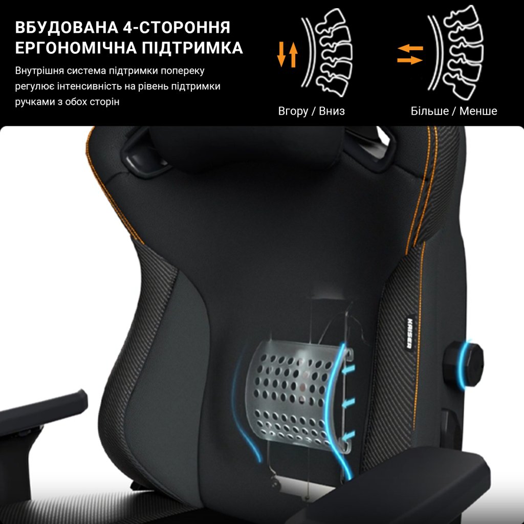 Крісло ігрове Anda Seat Kaiser 3 Fabric Size XL Grey (AD12YDC-XL-01-G-PV/F)