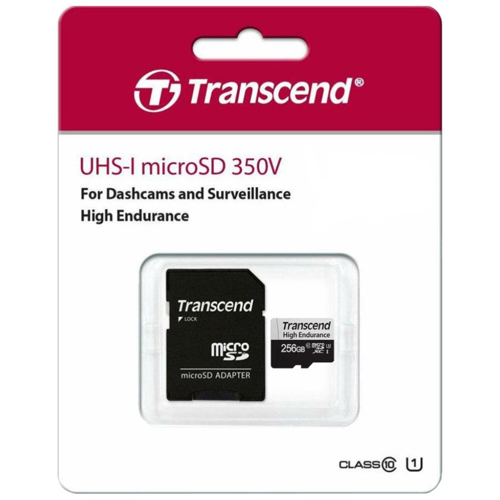 Карта пам’яті Transcend 256GB microSDXC class 10 UHS-I U3 High Endurance (TS256GUSD350V)