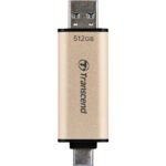 USB флеш накопичувач Transcend 512GB JetFlash 930C Gold-Black USB 3.2/Type-C (TS512GJF930C)