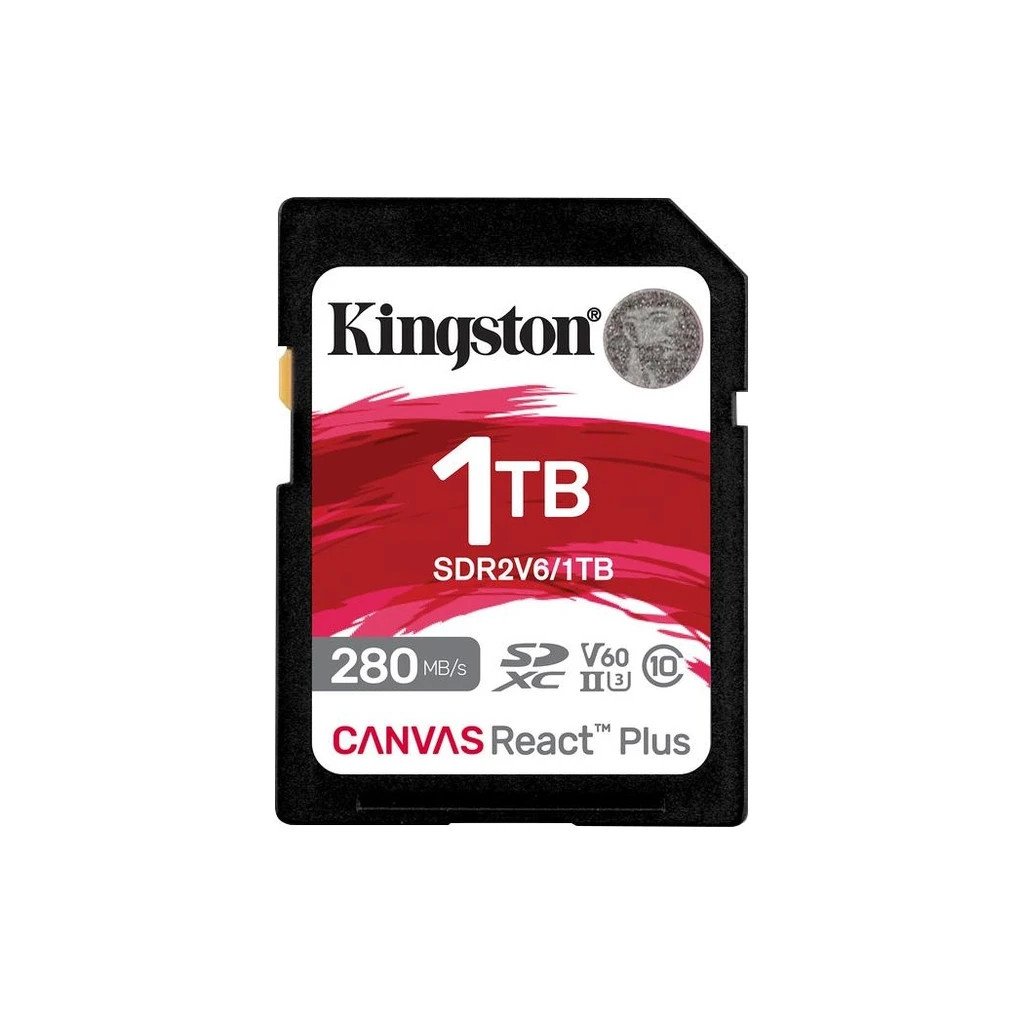 Карта пам’яті Kingston 1TB SDXC class 10 UHS-II U3 Canvas React Plus (SDR2V6/1TB)