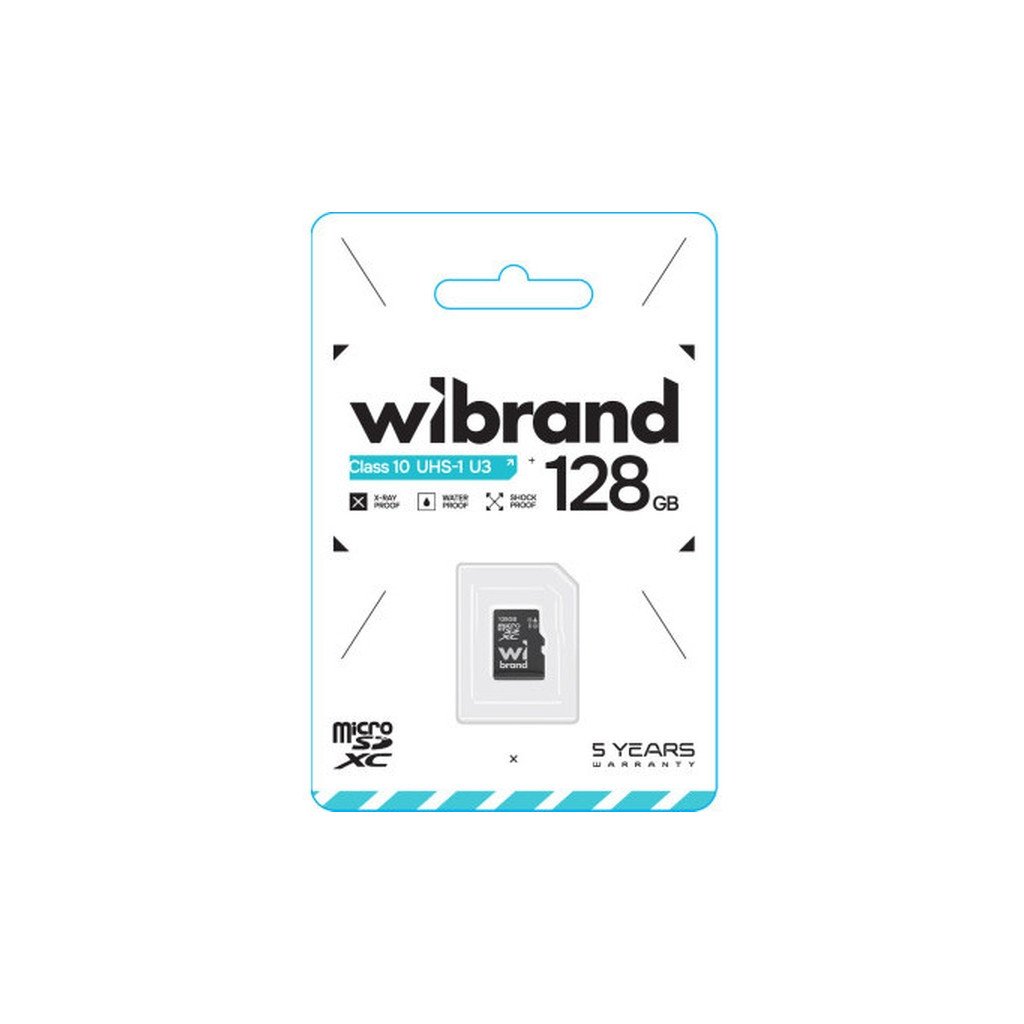 Карта пам’яті Wibrand 128GB mictoSD class 10 UHS-I U3 (WICDHU3/128GB)