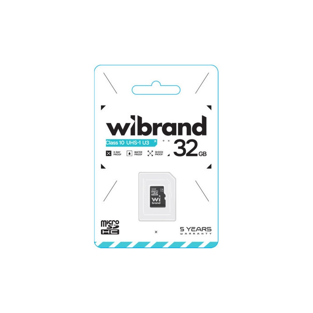 Карта пам’яті Wibrand 32GB mictoSD class 10 U3 (WICDHU3/32GB)