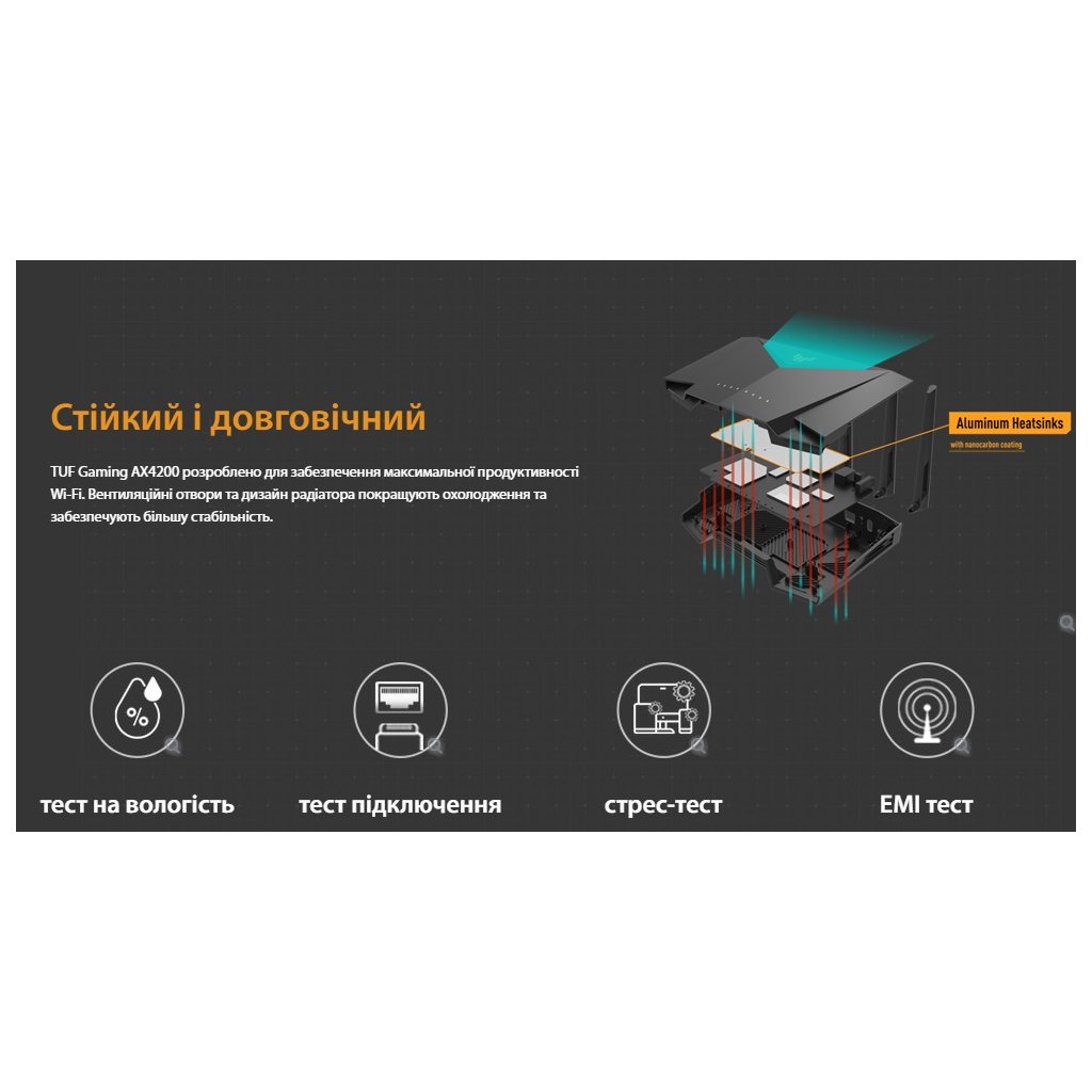 Маршрутизатор ASUS TUF-AX4200 (90IG07Q0-MO3100)