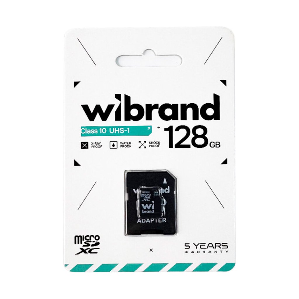 Карта пам’яті Wibrand 128GB microSD class 10 (WICDHU1/128GB-A)