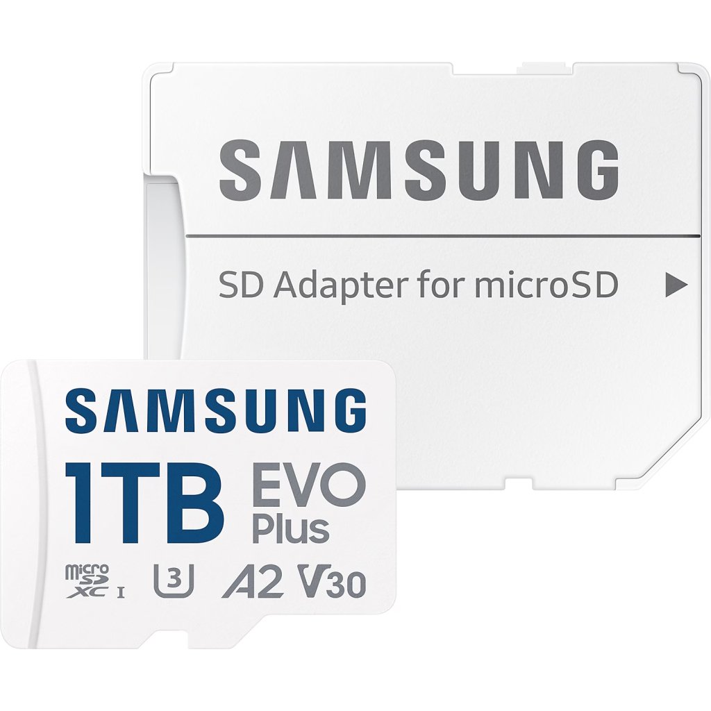 Карта пам’яті Samsung 1TB microSDXC Class UHS-I U3 V30 A2 EVO Plus + SD Adapter (MB-MC1T0SA/EU)