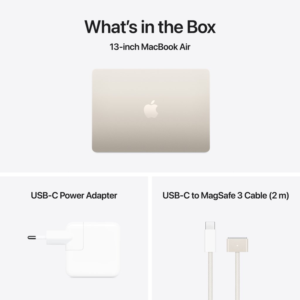 Ноутбук Apple MacBook Air 13 M4 A3240 Starlight (MW0Y3UA/A)