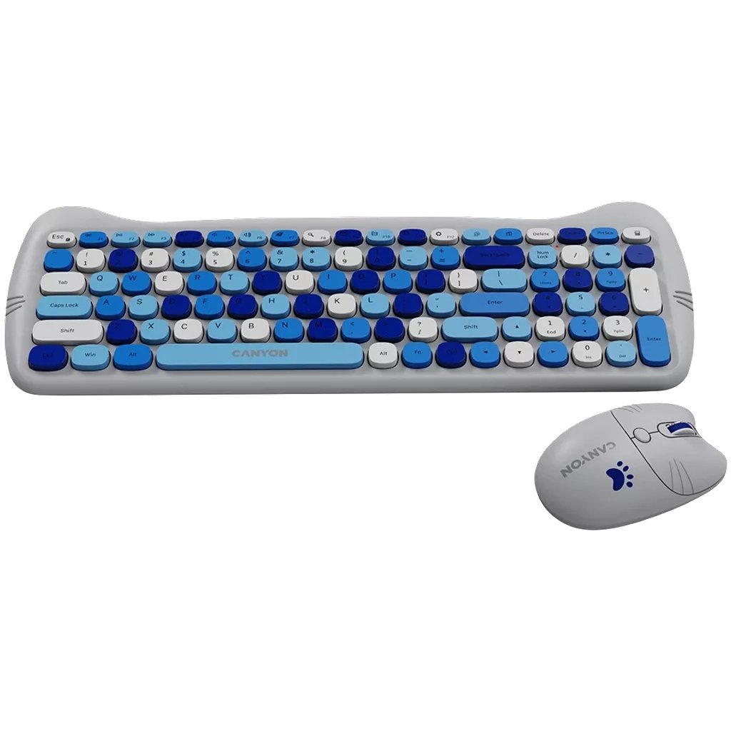 Комплект Canyon HSET-W6 Kitty Edition Wireless UA Blue (CNS-HSETW6BL)