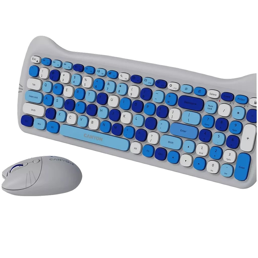 Комплект Canyon HSET-W6 Kitty Edition Wireless UA Blue (CNS-HSETW6BL)